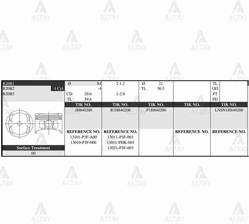Honda CR-V Piston Segman Takım Crv . OEM 13101-P3F-A00 Honda CR-V Piston Segman Takım Crv . OEM 13101-P3F-A00